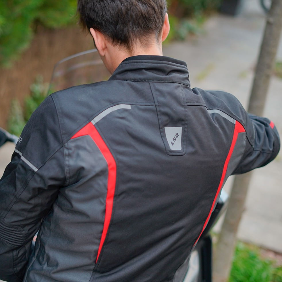 Campera LS2 Sepang Hombre Negro / Rojo